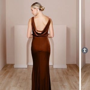Revelry Dakota velvet dress in Rust